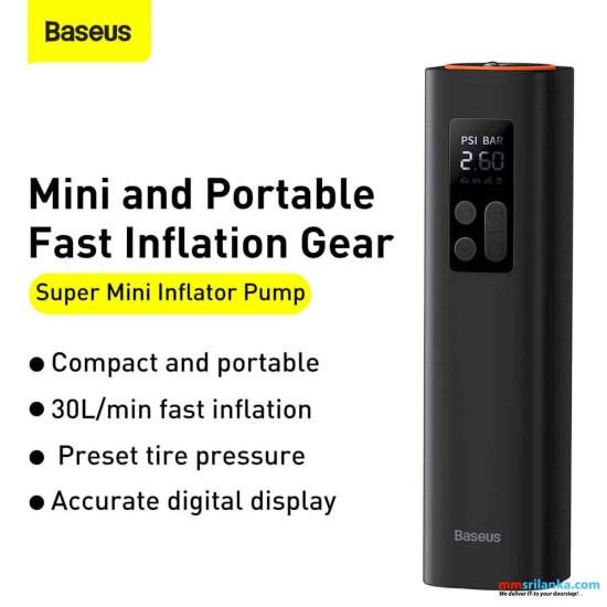 Baseus Super Mini Inflator Pump Black